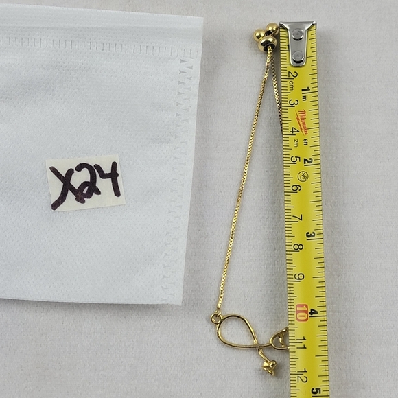 Goldtone Stethascope Doctors Nurses adjustable bracelet - Picture 5 of 5